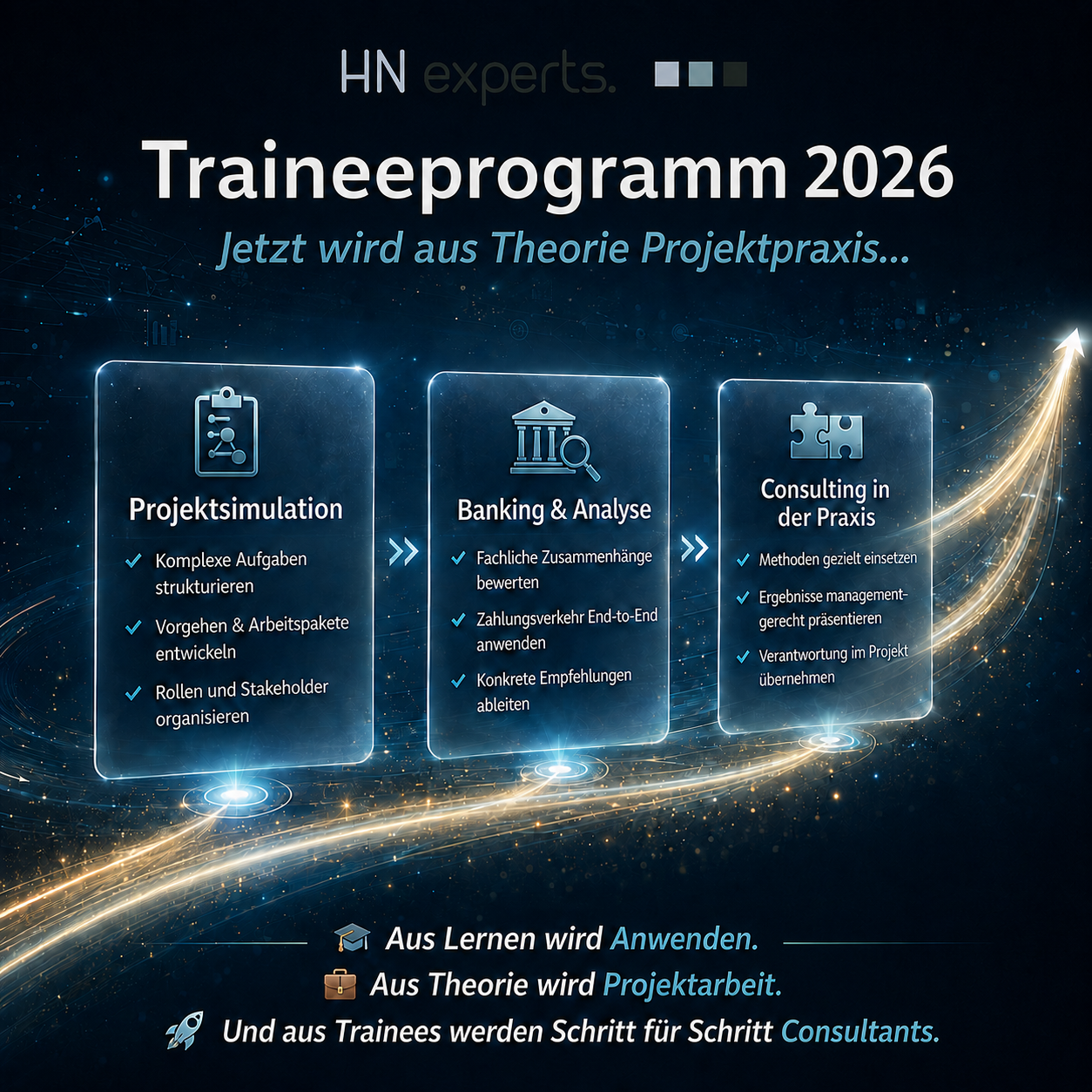 HN Experts Traineeprogramm 2026 - Jetzt wird aus Theorie Projektpraxis...