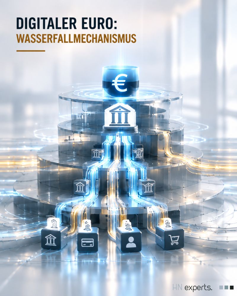 Digitaler Euro: Wasserfallmechanismus